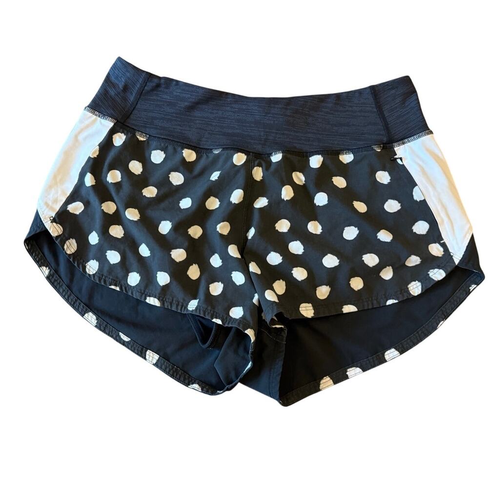 OUTDOOR VOICES Black White Hudson Polka Dot Athletic Workout Shorts Lined  M